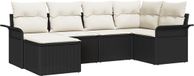 vidaXL Banc de jardin 2 places noir polyrattan