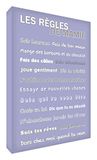 Feel Good Art Les Tipps de Mamie canvasfoto op frame 40 x 60 cm Lila.
