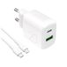 PURO 20W Wandlader met USB-A en USB-C Poorten, Wit
