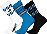NFL CAROLINA PANTHERS Crew Socks - 3-pack - Wit/Blauw/Zwart - Maat 39/42
