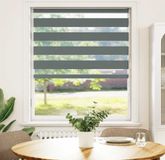 Maison Exclusive - Verduisterende dubbele rolgordijn, donkergrijs, 115x150 cm