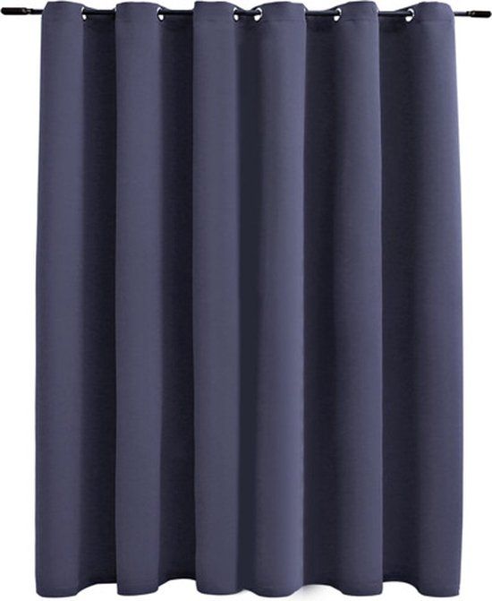 vidaXL Gordijn verduisterend met ringen 290x245 cm antraciet