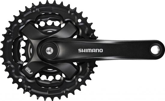 Shimano FC-TY501 Zwengel 6/7/8-speed 48-38-28 tanden zwart Pedaalarmlengte 170 mm