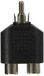 PremiumCord adapter 1x cinch-stekker - 2x cinch-bus
