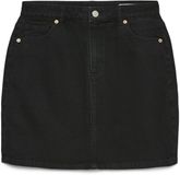 Vero Moda VMTESSA High Waist Korte Denim Rok - Zwart Denim - Maat M