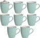 Gerimport Koffie / thee mok Sweets - 8x stuks - groen - 350 ml - keramiek
