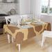 Bonamaison Tafelkleed, Anti-Mold, Sneldrogend, Waterdicht, 100% Polyester Tafellaken, Bruine tinten, 140 x 160 Cm