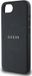 GUESS Grained Ring Serie iPhone 16e Hoesje MagSafe Noir