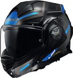 LS2 FF901 Advant X Spectrum Zwart Titanium Blauw Systeemhelm - Helm