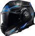 LS2 FF901 Advant X Spectrum Zwart Titanium Blauw Systeemhelm - Helm