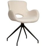 Tower Living Eetkamerstoel Campo - Teddy stof - Wit