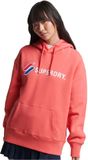 Superdry Code Sl Applique Os Dames Oversized Sweatshirt met Capuchon - Oranje - XS/S