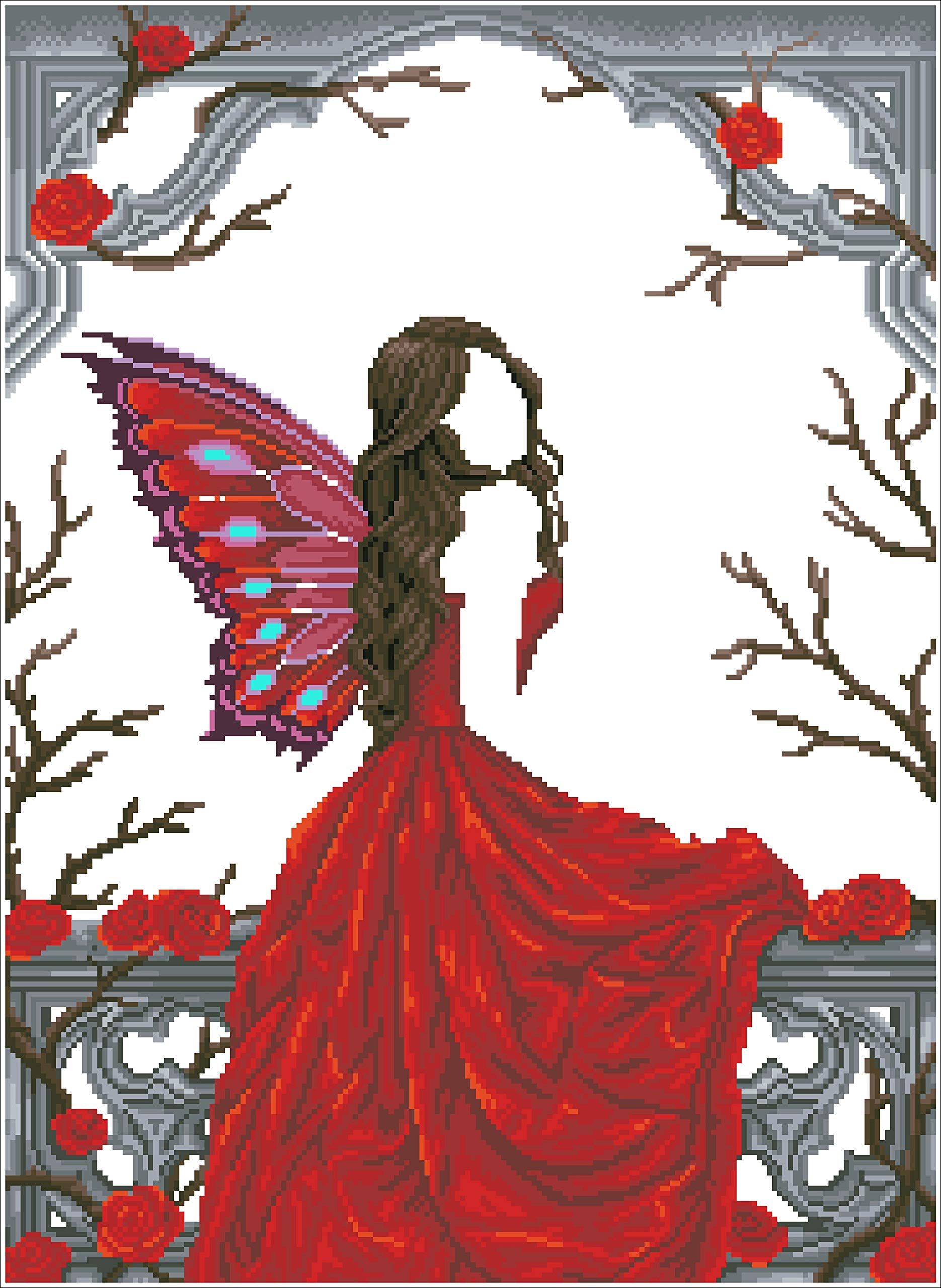 Diamond Dotz Diamond Dotz® - 52x68cm Winter Rose Fairy