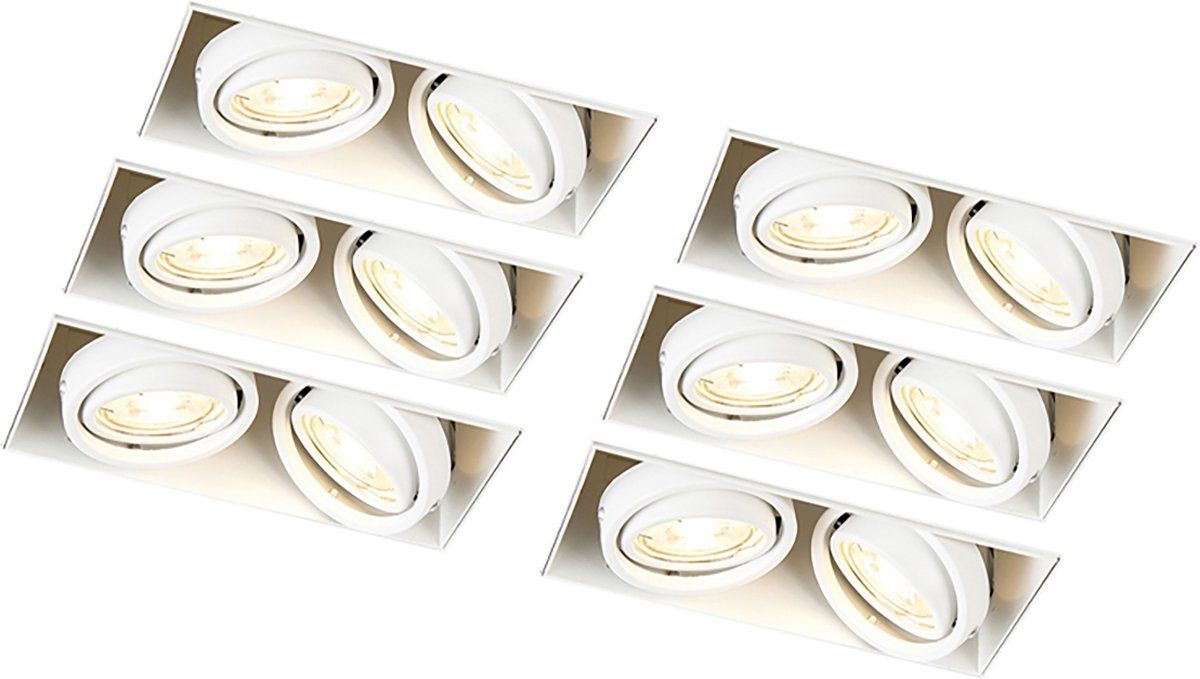 QAZQA Oneon Trimless 50 - Inbouwspot - 2 Lichts - Wit
