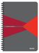 Leitz Office collegeblok, A5, gelinieerd, notitieboek met spiraalbinding, PP-omslag, 360 graden opening, 180 pagina's/90 vellen FSC-gecertificeerd papier (80 g/m²), voor kantoor en school, rood