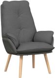 vidaXL Fauteuil Donkergrijs Stof en Multiplex 69 x 74 x 93 cm
