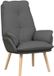 vidaXL Fauteuil Donkergrijs Stof en Multiplex 69 x 74 x 93 cm