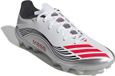 Adidas F50 Messi League 2G/3G AG Voetbalschoenen Unisex Volwassenen Synthetisch Laag AG (Artificial Ground) Wit/Rood/Zilver Maat 45 1/3
