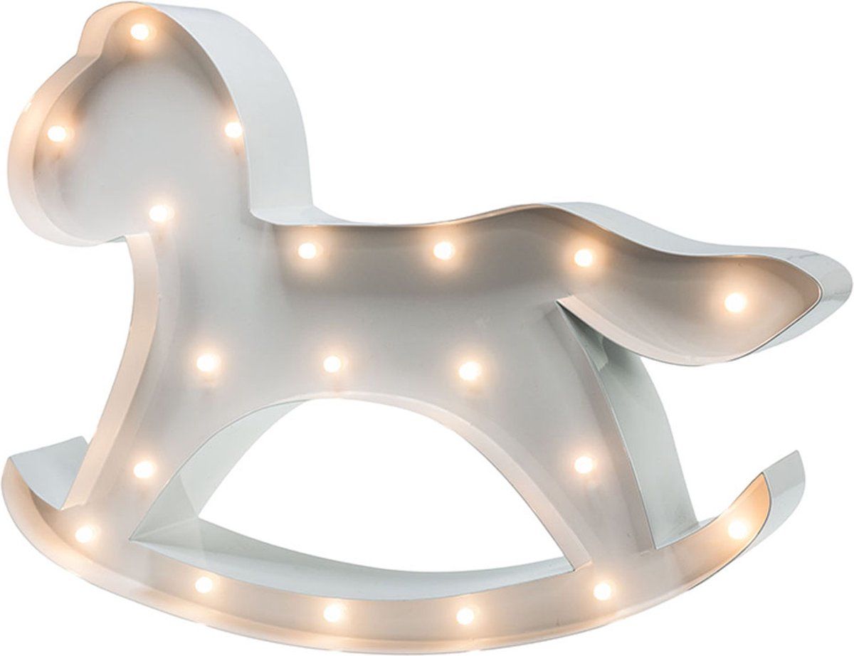 Marquee-lights Marquee-light - LED lampje - Hobbelpaard - Wit - L 22,3 x B 30,5 x H 5 cm