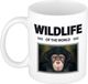 Bellatio Decorations Aap Dieren foto mok - 300 ml - wildlife of the world - cadeau beker / mok Chimpansee apen liefhebber