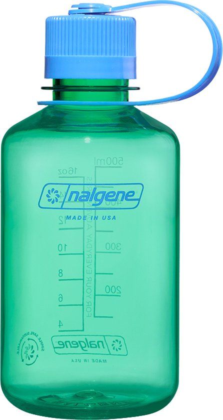 Nalgene Narrow Mouth Bottle - drinkfles - waterfles - lekvrij - 500ml - BPA Free - SUSTAIN - Pastel Green