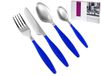 H & H Tafelbestek 24-delig Lady Handvat Blauw Arredo Tafel, Acryl