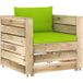 Maison Exclusive - Salon de jardin 2 pièces avec coussins, vert, en bois imprégné