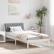 Maison Exclusive - Cadre de lit, blanc et gris clair, 90 x 200 cm, pin massif