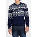 GUESS Ski Cn Jacquard Swtr Smart Blue Taille: XL