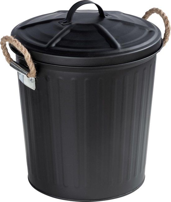 Wenko Afval bakje Mat Zwart 6 l