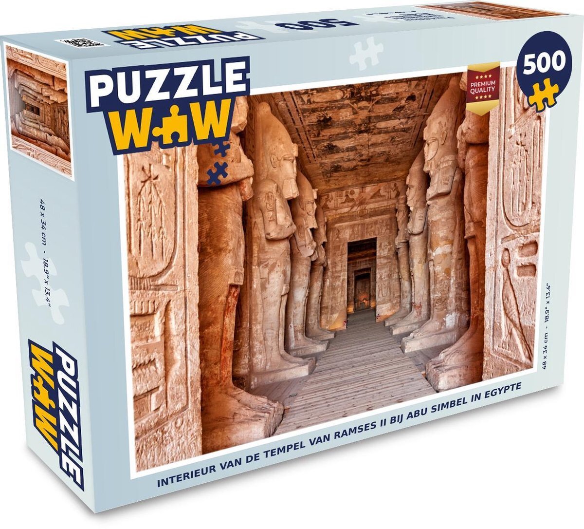 Beoefend dubbele bod MuchoWow Puzzel 500 stukjes Aboe Simbel - Interieur van de Tempel van  Ramses II bij Abu Simbel in Egypte - heeft +100000 puzzels | Specificaties  | Kieskeurig.nl