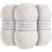 Utopia Crafts Super Aran brei- en haakgaren 3X 100g (wit)