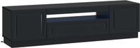 vidaXL - LED - tv-meubel - Zwart - Bewerkt - hout