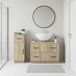 Maison Exclusive - Ensemble de deux meubles de salle de bain exclusifs, modèle HOORN, en chêne Sonoma