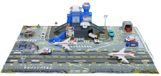 Tapis de jeu pour enfants Garage 55,9 x 81,3 cm - Set d'avions et garage pour voitures