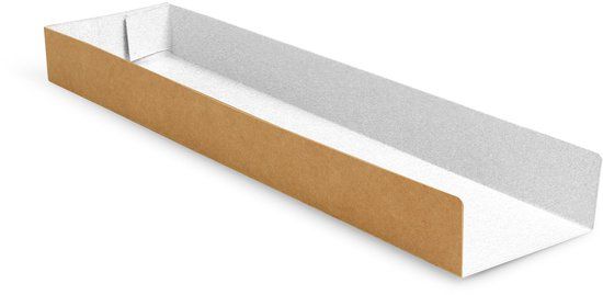 Premium Panini Snackbakje karton bruin | 28,5 cm x 7,5 cm x 3 cm 500 stuks