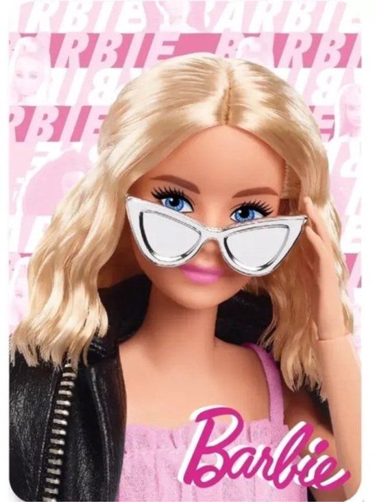 4KidsOnly Barbie Fleece deken 100 x 140 cm Roze