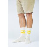Alfredo Gonzales sokken Athletic Stripes ecru/geel