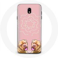Maniacase Hoesje voor Samsung Galaxy J7 2017 Dogue de Bordeaux symmetrische foto