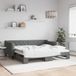 Maison Exclusive Lit gigogne, gris foncé, 90x190 cm, rembourré