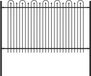 vidaXL Spike Boog Hek DRONTEN 200 x 166 cm Gepoedercoat staal Zwart