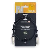 Stagg 21394 5 m professionele MIDI kabel - zwart