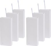 Merkloos Waterverdamper radiator - Pakket van 6x stuks - wit - 20 cm