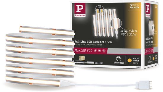 Paulmann MaxLED 500 LED Strip Full-Line COB Basisset 1,5m 10W 2700K
