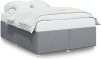 vidaXL Bedframe - stof - lichtgrijs - 160x200 cm