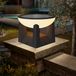 Éclairage de socle de panneau solaire pour extérieur, 3000K, IP65, 15x15x14,5 cm, noir