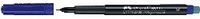 Faber-Castell Permanente markers, blauw, zwart, kunststof, 1 stuk