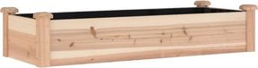 vidaXL Verhoogde Plantenbak - Houten Plantenbakken - Plantenbak verhoogd met voering 120x45x25 cm massief vurenhout