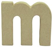 Décopatch AC825C - een houder van bruin papiermaché, 1,5 x 9,5 x 8,5 cm, kleine letter M