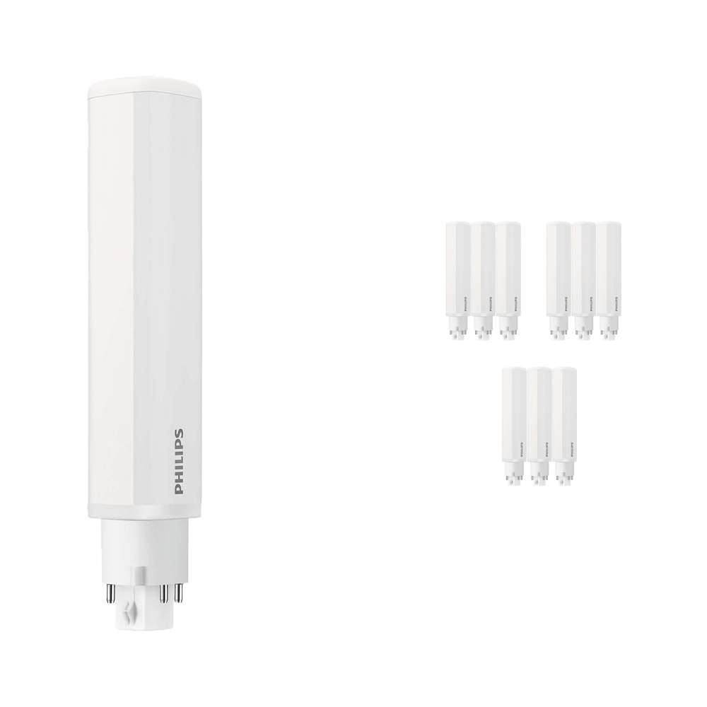 Philips Voordeelpak 10x CorePro PL-C LED 9W 840 | Koel Wit - 4-Pin - Vervangt 26W